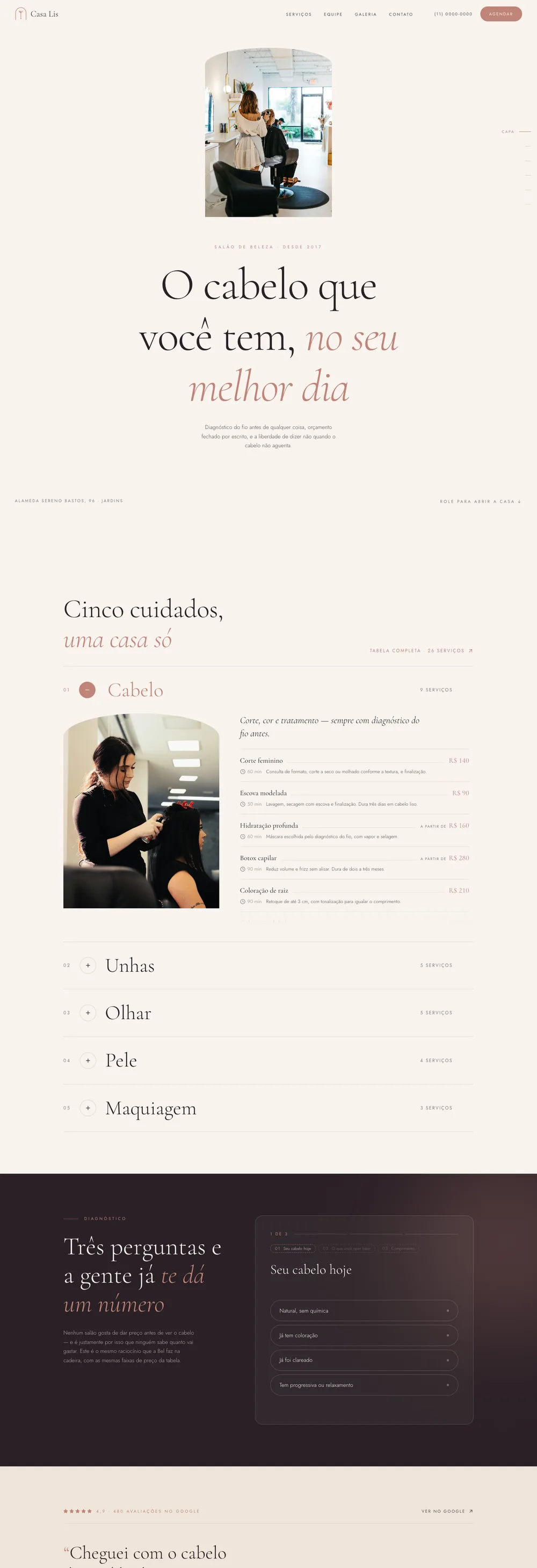 Casa Lis: exemplo de Sites institucionais